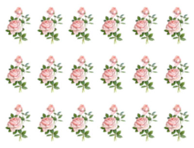 Vintage Image Shabby Pink Stem Roses Furniture Transfers Decoupage Decals FL545B