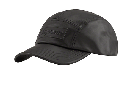 Supreme Gore-Tex Leather Camp Cap Black Hat Brand New Lambskin