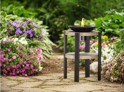 Premium 25 Garden Tiki Torch Brown Steel Easy Outdoor Summer