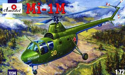 Amodel 7234 MI-1M Soviet Helicopter, Mil Experimental Design Bureau, 1/72 kit