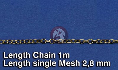 Royal Model 1/35 Metal Chain (D) Single Mesh 2.8mm (Chain Length 1 meter) 519