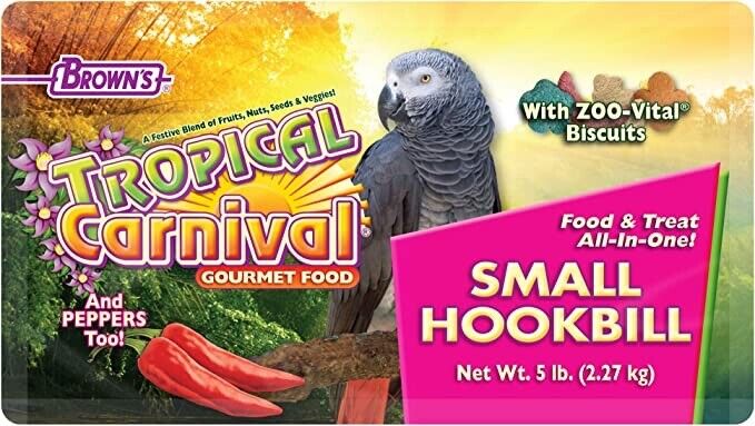F.M. Brown's Tropical Carnival Gourmet Bird Food for Parrots, African Greys, and