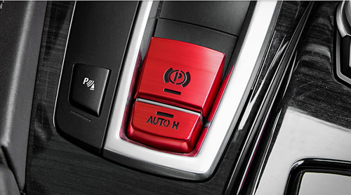 Car Truck Interior Trim Car Truck Interior Parts For Bmw 5 Series F10 11 17 Red Electrical Park Brake Switch Cover Trim 2pcs