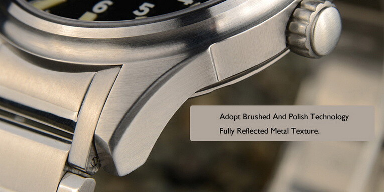 Pre-owned Epoch Men Automatic Watch Luminous Mechanical Wristwatch 10atm Waterproof Nh36
