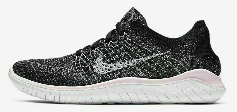 

Nike Free RN Flyknit 2018 (женский размер 10), черный, розовый, пенопласт, белый 942839-007, Nike Free RN Flyknit