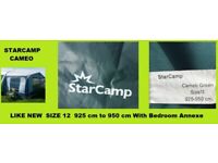 Caravan Awning Starcamp Cameo And Bedroom Size 12 925 cm to 950 cm