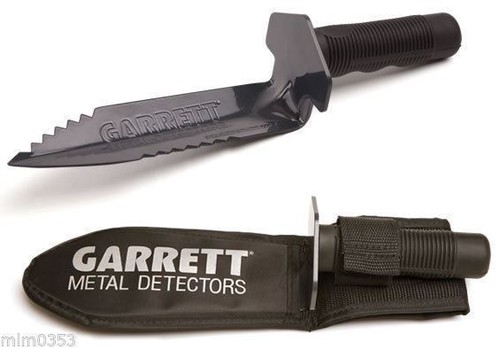 Garrett Edge Digger with Sheath + Camo Finds Pouch Metal Detector Bundle Combo