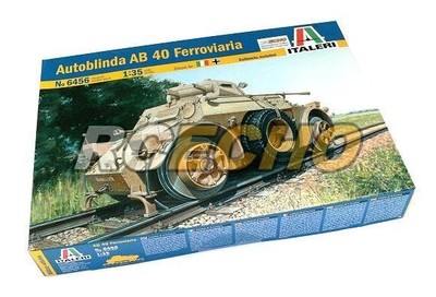 ITALERI Military Model 1/35 Autoblinda AB 40 Ferroviaria Scale Hobby 6456 T6456