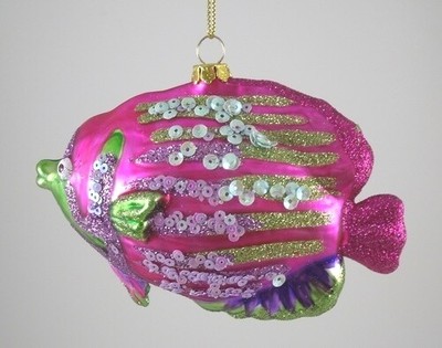 Nautical Tropical Fish Christmas Holiday Tree Ornaments Set of 3