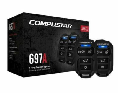 CS697A Compustar 1 Way Alarm System No Siren All-In-One System NEW!!