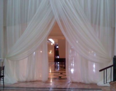 Ceiling Draping Sheer Voile Chiffon Backdrop Wall Divider Drape Panel Wedding 