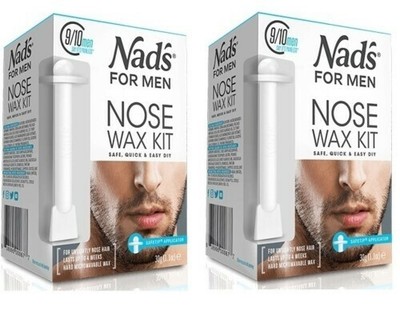 2 x Nad's For Men Removal Nose Wax Kit 30g Nads Hair Removal Quick Easy DIY