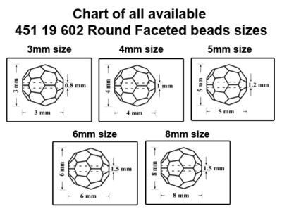 Genuine PRECIOSA 451 19 602 Round Simple Crystal Beads * Choose Colors & Sizes