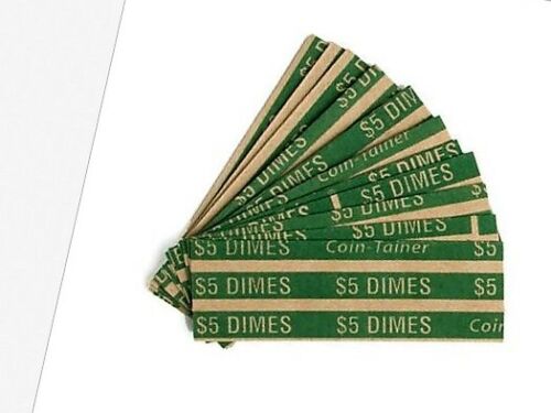 25 DIME Wrappers - Pop - Open Paper Rollers FREE SHIPPING