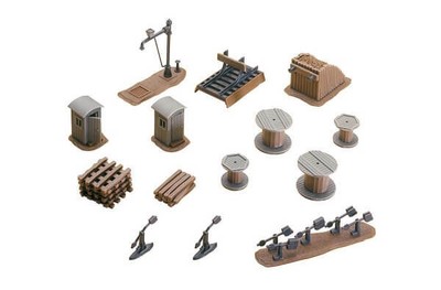 H0 Ausschmückungsteile für den Bahnbereich