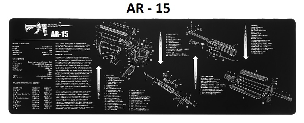 Gun Cleaning Mat -AR- Free Shipping