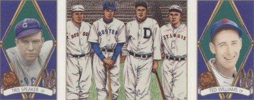 1993 Upper Deck B.A.T. Triple-Folders - Rogers Hornsby Ted Williams Tris Speaker #161