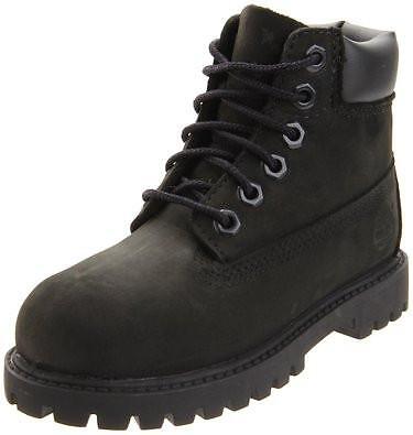 

Timberland для малышей 6 дюймов. Ботинки премиум-класса из черного нубука, Черный