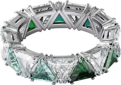 美品 スワロフスキー Swarovski ortyx リング size55 Ortyx リング, トライアングルカット, ブルー, ロジウム・プレー