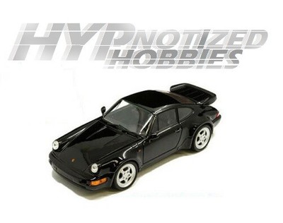 WELLY 1:24 PORSCHE 911 TURBO 964 DIE-CAST BLACK 24023-4D N/B