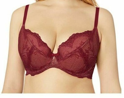 Bra Gossard Superboost Lace Padded Plunge Bra Ruby Size 30 D New + Tags 