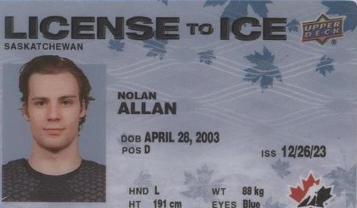 2023 Upper Deck Team Canada Juniors - Nolan Allan #LI-19