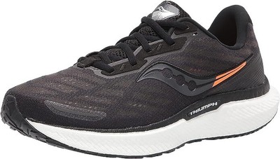 

Мужские кроссовки Saucony Triumph 19, черные/белые, 9,5 D, средний размер США, Черный, Saucony Triumph 19