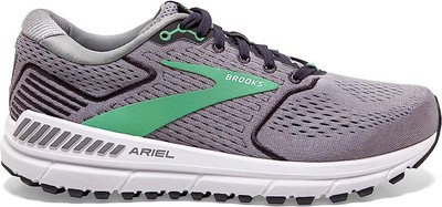 Женские кроссовки Brooks Ariel 20, сплав/черный жемчуг/зеленый, ширина 11,5 D, США