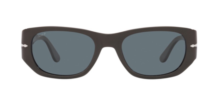 Pre-owned Persol 0po3307s 11743r Brown/dark Blue Polarized Unisex Sunglasses