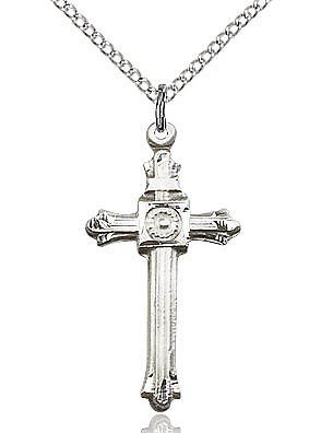 Cross sterling silver with 18" sterling silver chain