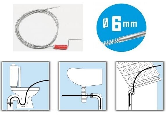 RIBITECH MOLLA STURALAVANDINO 3,5 metri d. 6 mm stura lavandini bidet doccia