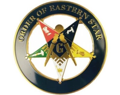 Order of the Eastern Star Past Patron Cut Out Car Emblem-New!