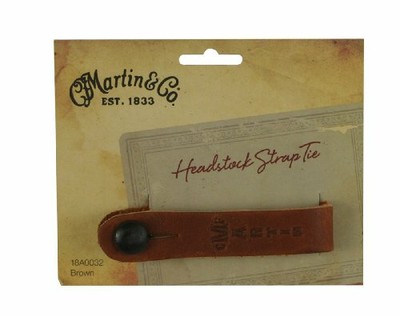 strap button acoustic tie guitar martin leather brown