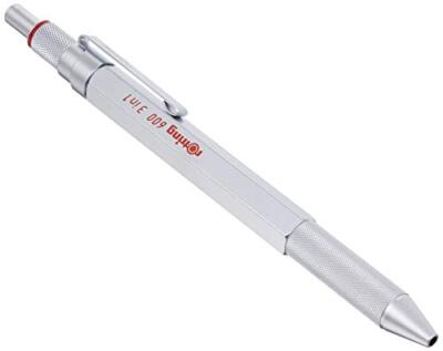 ROTRING 600 3in1 Multifunctional Ballpoint Pen Silver 2121117 Mechanical pencil