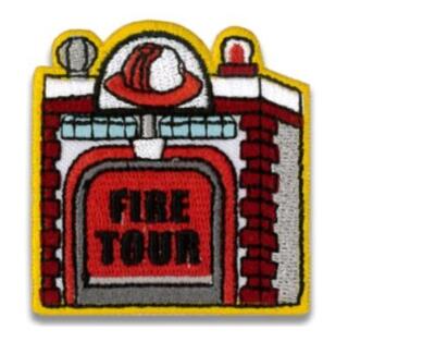 Girl Boy Cub FIRE HOUSE TOUR Department Fun Patches Crests Badges SCOUTS GUIDE