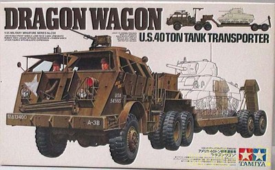 Tamiya 1/35 America 40 Ton Tank Carrier Dragon Wagon 4950344352302 Display