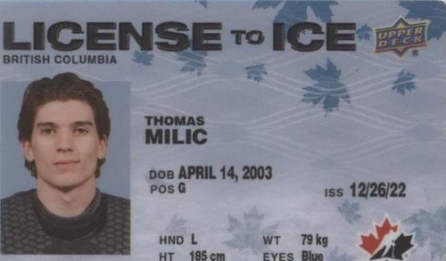 2023 Upper Deck Team Canada Juniors - Thomas Milic #LI-35