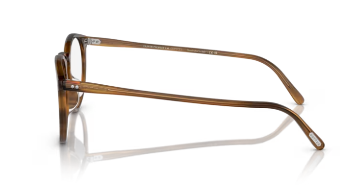 Pre-owned Oliver Peoples 0ov5183 O'malley 1011 Havana Round Men's Eyeglasses In Clear
