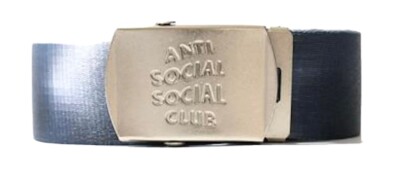 Authentic Brand New AntiSocialSocialClub When the Sun Goes Down Black Belt FW20