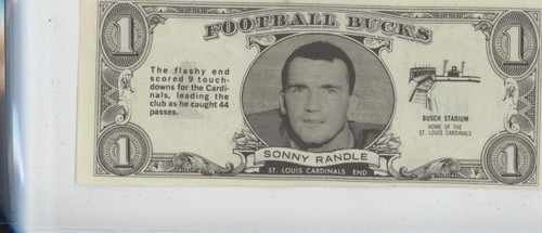 1962 Topps Football Bucks Sonny Randle #12
