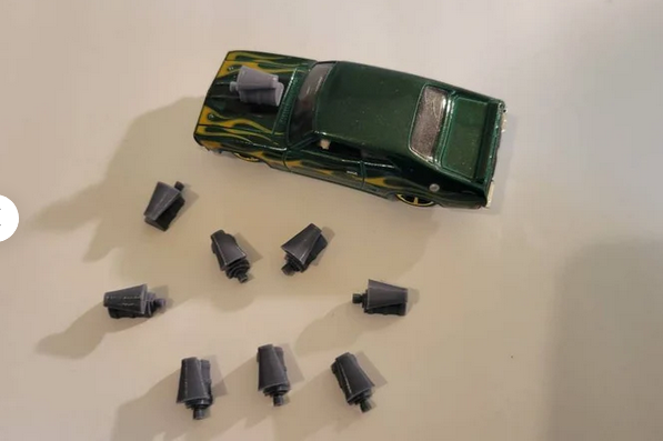 GasLands, Mad Max, Engine Blowers 8 items 3d printed. 1/64 scale Hotwheel. Car n