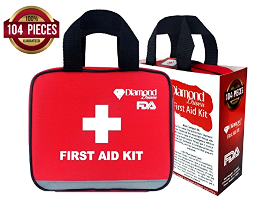 First Aid Kit 104 Piece Emergency Medical Outdoor