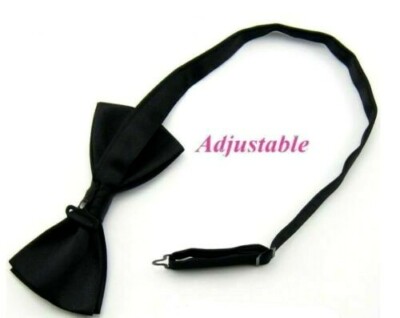 Black Bow Tie for Men Ties Men's Pre Tied Formal Tuxedo Bowtie Adults & Children