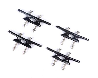 Nylon Cleats Boat Dock Kayak Black W/fasteners Pack Of 4