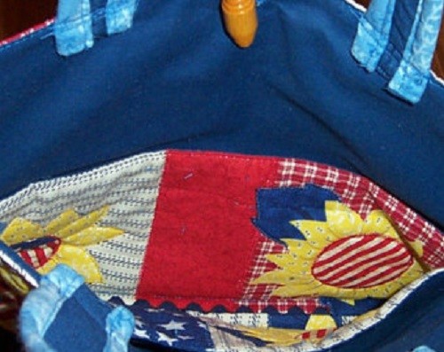 Patriotic Sunflower Tote Bag