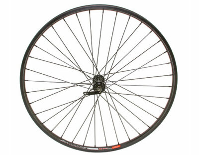 Bike 27.5 Alloy Front Wheel 36 Spoke 14gBlack 3/8 Q.R/Axle Double Wall Black.