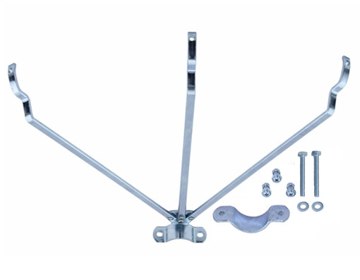 14" LONG VINTAGE LOWRIDER TRIKE REAR FENDER BRACES IN CHROME FOR 26" BIKES.