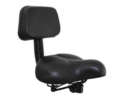 ABSOLUTE 10'' LONG BICYCLE BEACH CRUISERS SADDLE WITH BACK REST 350 IN BLACK.