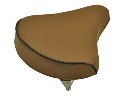 ABSOLUTE GENUINE VINYL BEACH CRUISER LARGE SADDLE BICYCLE SEAT 209 IN BROWN.