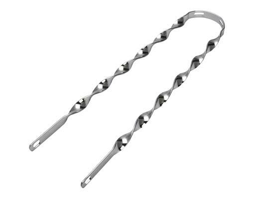 14" LONG VINTAGE LOWRIDER STEEL TWISTED FENDER BRACES IN CHROME FOR 26" BIKE